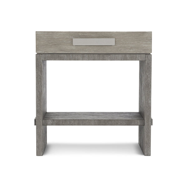 Bernhardt Bernhardt Foundations Nightstand With Cerused Acacia Grain, Soft-Close Drawer & Dual Usb Charging Dark Shale; Light Shale 28"W x 20"D x 29.13"H 306216