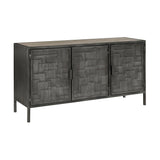 3-Door Metal Sideboard Gray with Metal P301750 Pulaski Furniture