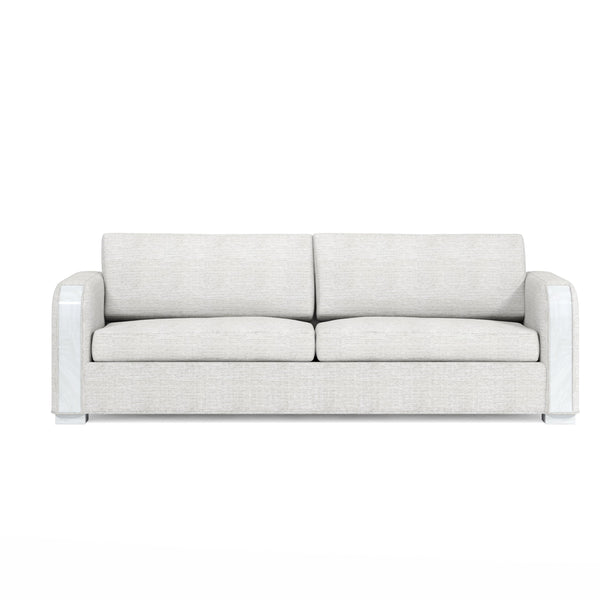 A.R.T. Furniture Rothko Sofa - Contemporary Driftwood Finish With Low Profile, Plush Cushions & Durable Design Features White Rubberwood Solids,Foam,Fabric,Metal 529501-5517
