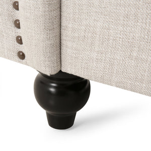 English Elm Christopher Knight Home® - Chesterfield Velvet Club Chair with Birch Wood Legs — Luxurious Textures, Deep Comfort, Elegant Accent Seating Beige 34.75 L x 34 W x 24.75 H 66583.00FBGE