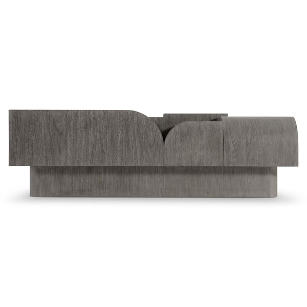 Bernhardt Bernhardt Basi Multilevel Mahogany Cocktail Table With Bracken Finish, Sculptural Plinth Base On Casters 347017