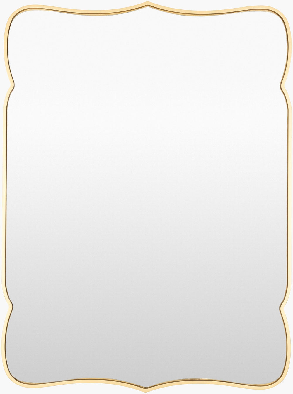 Surya Imelda Modern 30"H X 22"W Accent Mirror - Stylish Laser Cut Design, Easy To Maintain, Versatile Use Frame, Gold Manufactured Wood Ime005-2230