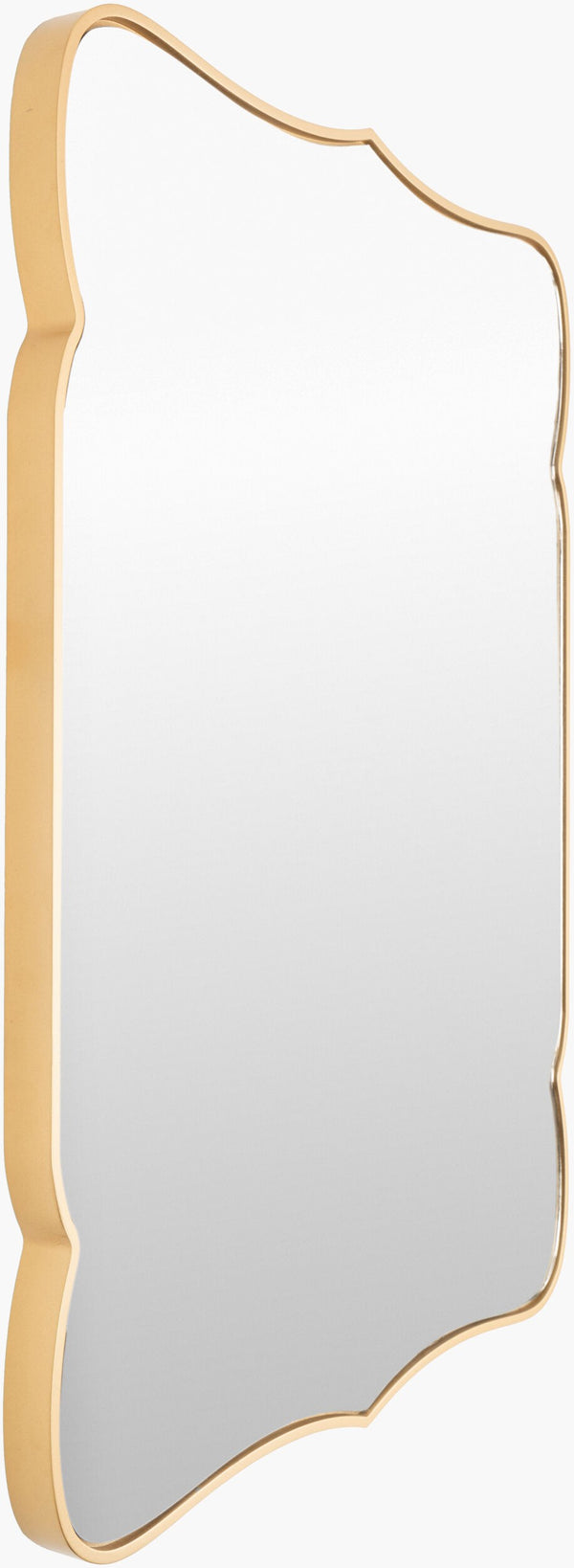 Surya Imelda Modern 30"H X 22"W Accent Mirror - Stylish Laser Cut Design, Easy To Maintain, Versatile Use Frame, Gold Manufactured Wood Ime005-2230