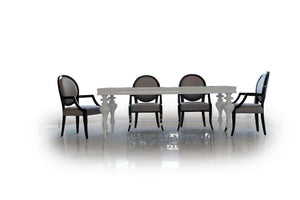 Vig Furniture 307 Fabric Dining Arm Chair Set Of 2 - Elegant Upholstered Design With Transitional Legs & Comfort Grey  Vgdvls307