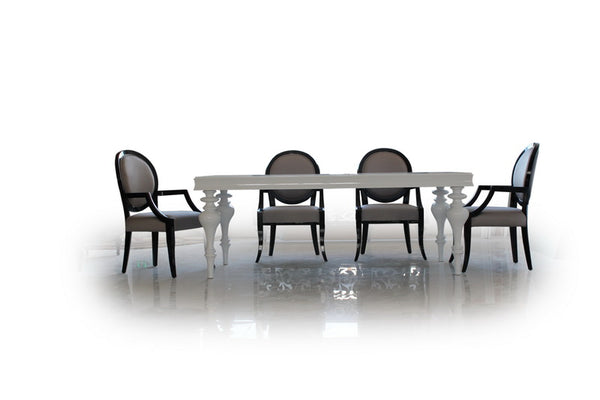 Vig Furniture 307 Fabric Dining Arm Chair Set Of 2 - Elegant Upholstered Design With Transitional Legs & Comfort Grey  Vgdvls307