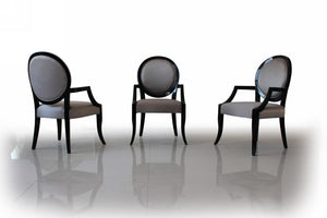 Vig Furniture 307 Fabric Dining Arm Chair Set Of 2 - Elegant Upholstered Design With Transitional Legs & Comfort Grey  Vgdvls307