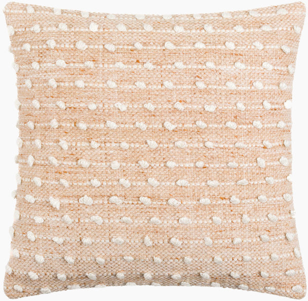 Surya Imani 18" X 18" Cozy Cottage Style Accent Pillow – Indoor & Outdoor Safe, Plush, Machine Washable! Beige Polyester,Polyester Imi001-2020p