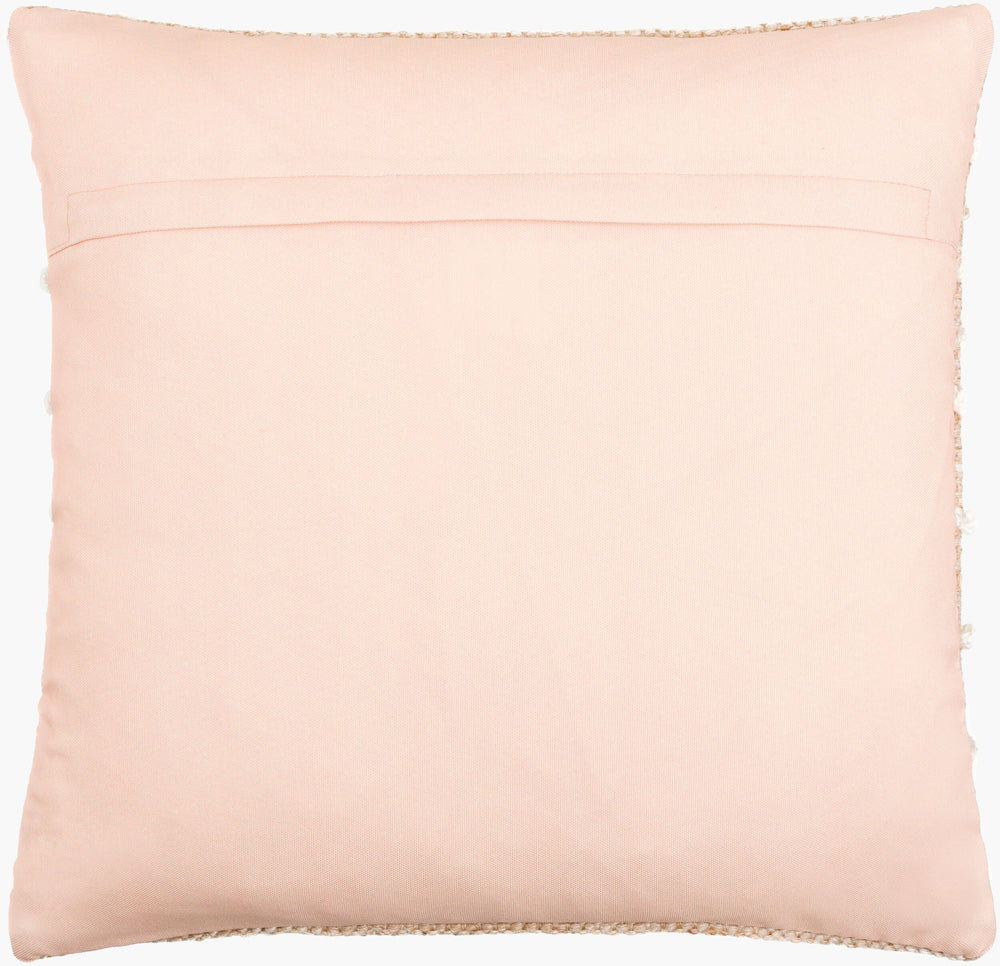 Surya Imani 18" X 18" Cozy Cottage Style Accent Pillow – Indoor & Outdoor Safe, Plush, Machine Washable! Beige Polyester,Polyester Imi001-2020p