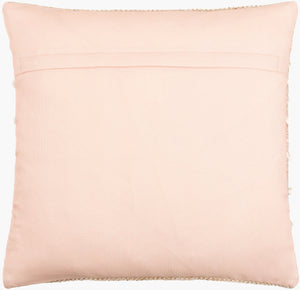 Surya Imani 18" X 18" Cozy Cottage Style Accent Pillow – Indoor & Outdoor Safe, Plush, Machine Washable! Beige Polyester,Polyester Imi001-2020p