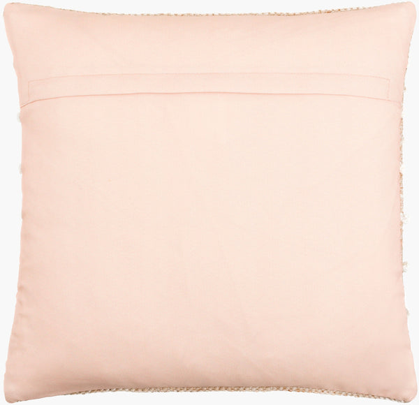 Surya Imani 18" X 18" Cozy Cottage Style Accent Pillow – Indoor & Outdoor Safe, Plush, Machine Washable! Beige Polyester,Polyester Imi001-2020p