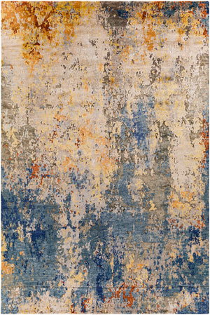 Imola IML-1006 6' x 9' Handmade Rug IML1006-69  Navy, Blue, Rust, Mustard, Dusty Coral, Dusty Sage Surya