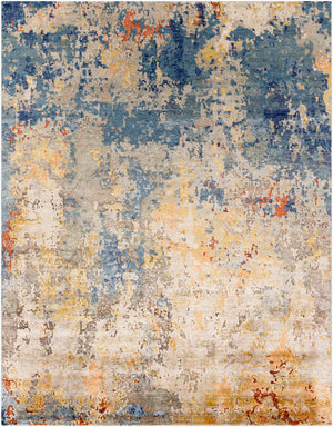 Imola IML-1006 8' x 10' Handmade Rug IML1006-810  Navy, Blue, Rust, Mustard, Dusty Coral, Dusty Sage Surya