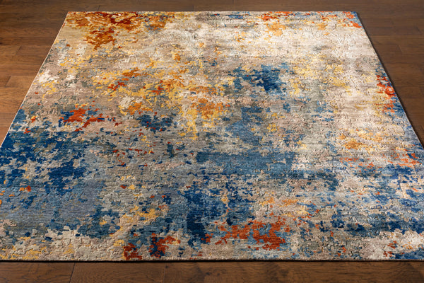 Imola IML-1006 8' x 10' Handmade Rug IML1006-810  Navy, Blue, Rust, Mustard, Dusty Coral, Dusty Sage Surya