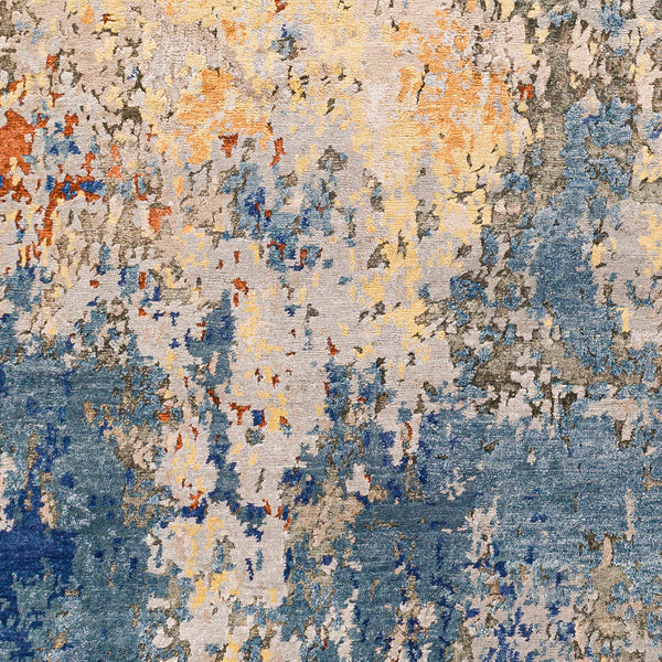 Imola IML-1006 8' x 10' Handmade Rug IML1006-810  Navy, Blue, Rust, Mustard, Dusty Coral, Dusty Sage Surya
