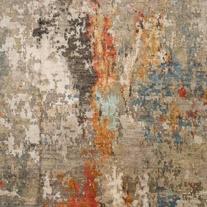 Imola IML-1010 9' x 13' Handmade Rug IML1010-913  Burgundy, Rose, Medium Gray, Olive, Charcoal, Wheat Surya