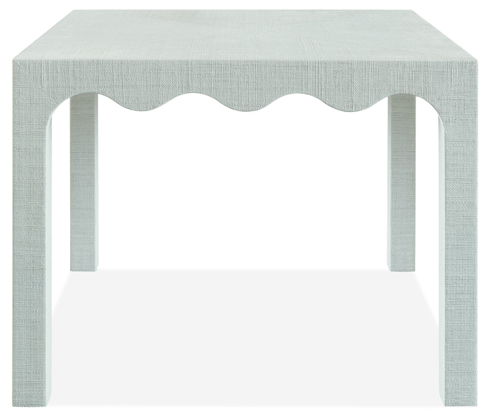 Hooker Furniture Commerce Naomi Blue Raffia Game Table Coastal Transitional Solid Wood Accent 7228-75027-45