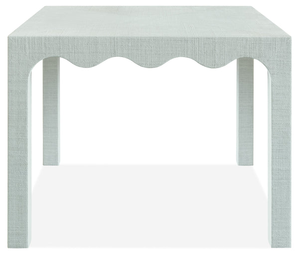 Hooker Furniture Commerce Naomi Blue Raffia Game Table Coastal Transitional Solid Wood Accent 7228-75027-45