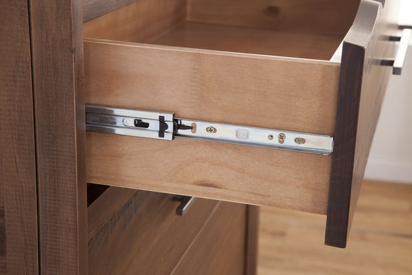 English Elm Steve Silver - Lofton Gentleman's Chest Dark Brown - Modern Rustic 5-Drawer 3-Shelf Storage with Hammered Hardware B081P157115