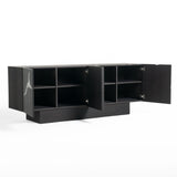 VIG Furniture Modrest Impala - Modern Matte Brown Ash & Silver Buffet VGVCG2322