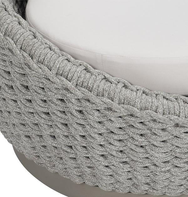 Bernhardt Bernhardt Marled Clay Savaii Outdoor Swivel Chair — Papasan-Inspired Rope Frame, Plush Cushioning - Made to Order O1402SB