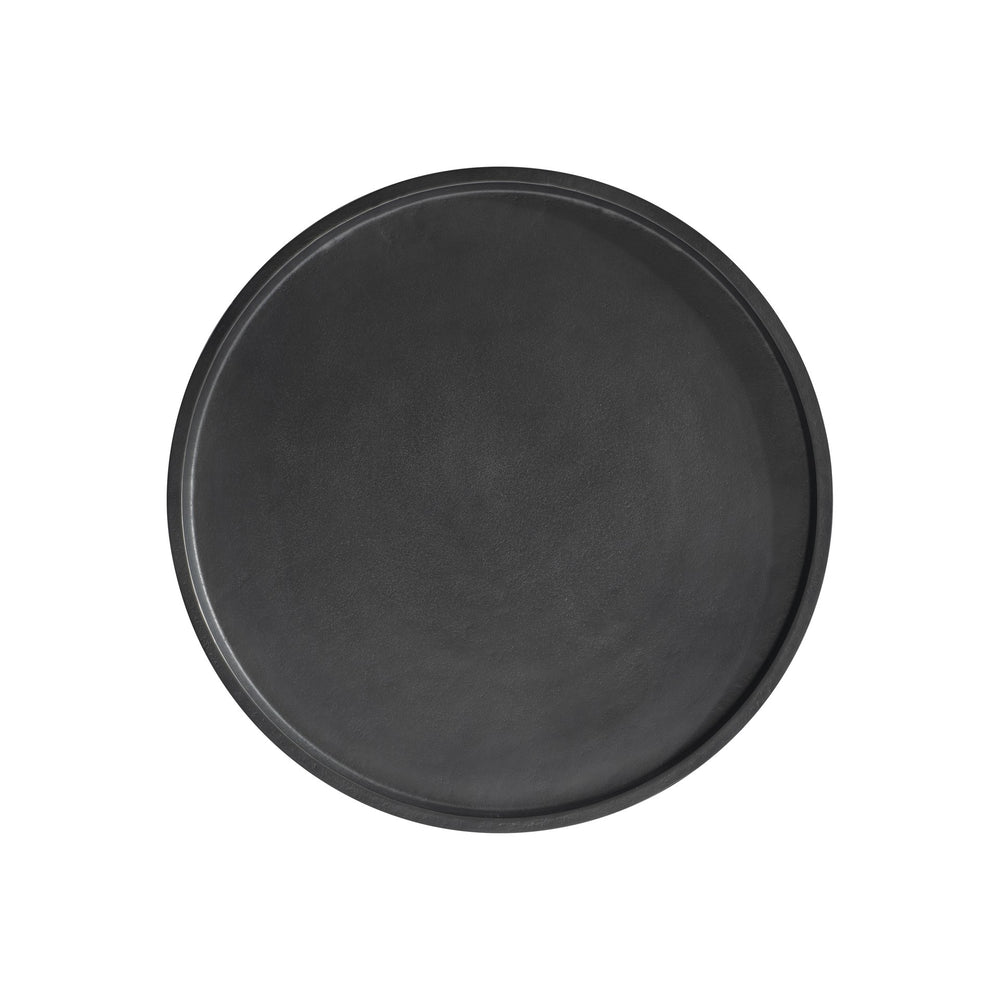 Bernhardt Bernhardt Cast Aluminum Mazo Side Table — 24" Basin Top, Black Nickel Finish, Sculptural Modern Accent (97) 328400