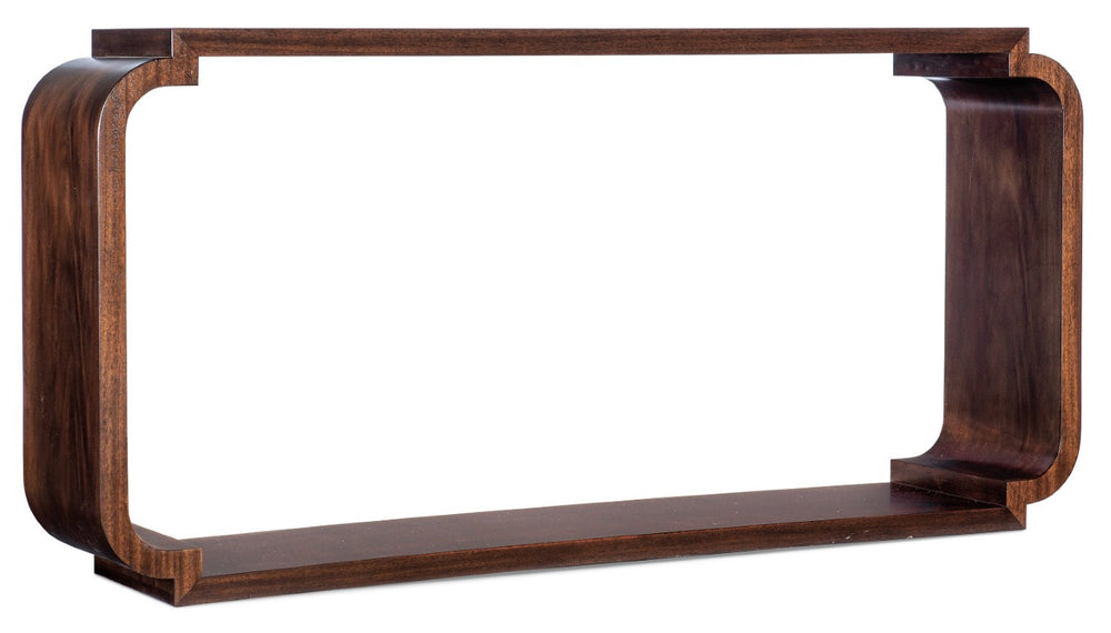 Hooker Furniture Melange Kingston Slim Console Table In Dark Swirl Mahogany Veneer — Narrow Entryway Accent, 62" 628-80153-89