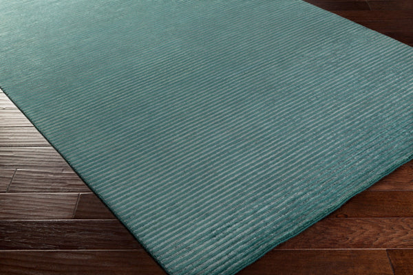 Surya Mugal 5' X 8' Hand-made New Zealand Wool Rug - Timeless Elegance For Your Home Decor & Style Deep Teal Viscose,Wool In8253-23