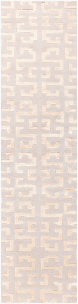 Surya Mugal Handmade 2'6" X 10' Wool Rug - Timeless Elegance, Soft Underfoot, Durable, Perfect For Any Space Light Beige Wool,Viscose In8578-2610