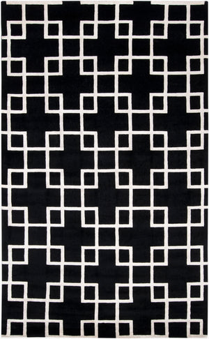 Surya Mugal Handmade 2'6" X 10' Wool Rug - Timeless Elegance, Soft Underfoot, Durable, Perfect For Any Space Black Wool,Viscose In8594-23