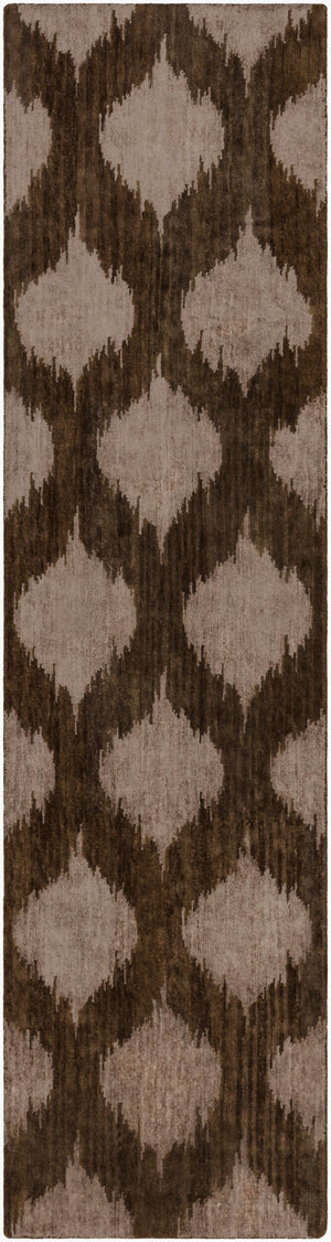 Surya Mugal Handmade 2'6" X 10' Wool Rug - Timeless Elegance, Soft Underfoot, Durable, Perfect For Any Space Brown Wool,Viscose In8606-2610