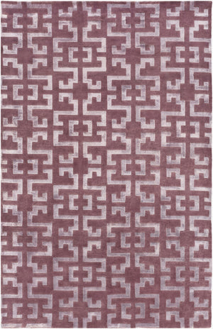 Surya Mugal Handmade 2'6" X 10' Wool Rug - Timeless Elegance, Soft Underfoot, Durable, Perfect For Any Space Plum Wool,Viscose In8612-913