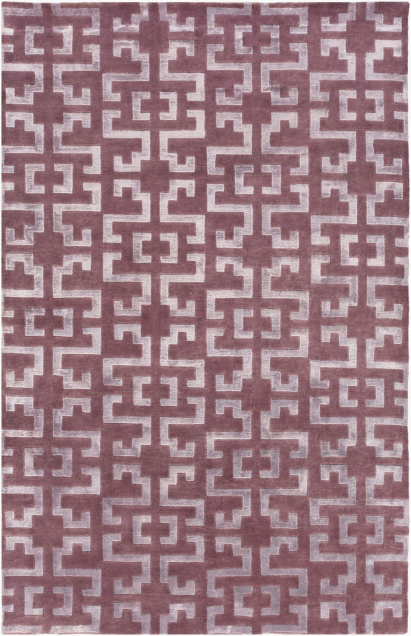 Surya Mugal Handmade 2'6" X 10' Wool Rug - Timeless Elegance, Soft Underfoot, Durable, Perfect For Any Space Plum Wool,Viscose In8612-913