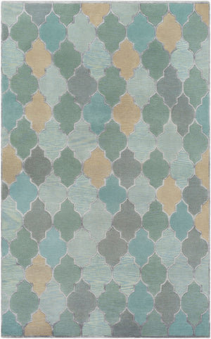 Surya Mugal Handmade 2'6" X 10' Wool Rug - Timeless Elegance, Soft Underfoot, Durable, Perfect For Any Space Light Sage Wool,Viscose In8615-58