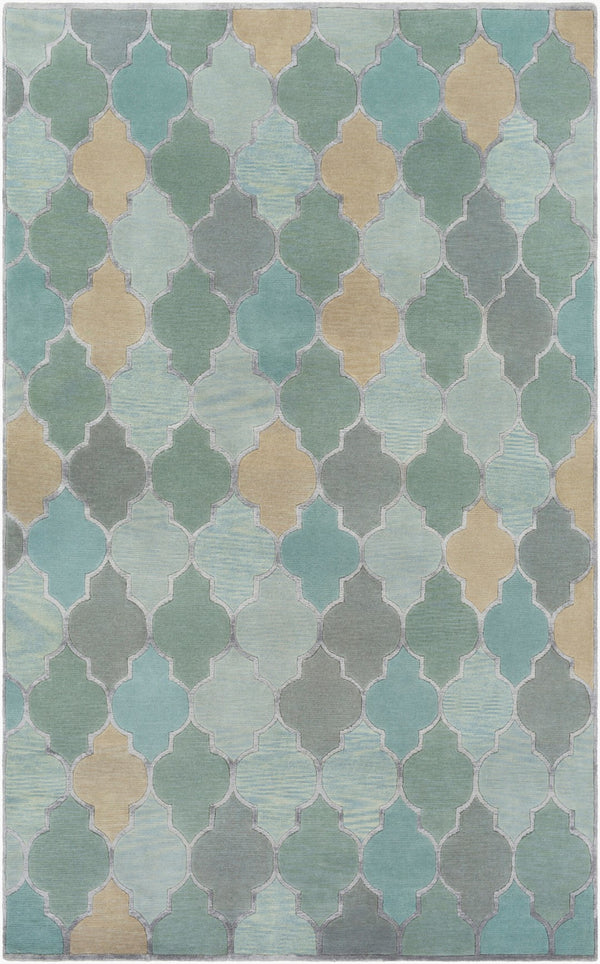 Surya Mugal Handmade 2'6" X 10' Wool Rug - Timeless Elegance, Soft Underfoot, Durable, Perfect For Any Space Light Sage Wool,Viscose In8615-23