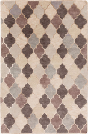 Surya Mugal Handmade 2'6" X 10' Wool Rug - Timeless Elegance, Soft Underfoot, Durable, Perfect For Any Space Taupe Wool,Viscose In8616-58