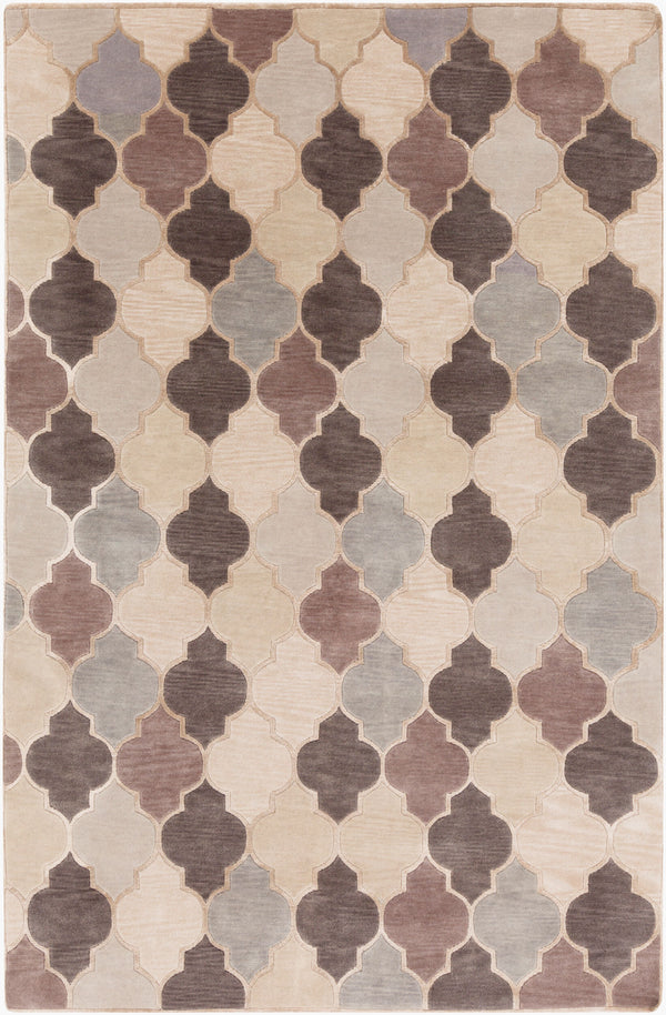 Surya Mugal Handmade 2'6" X 10' Wool Rug - Timeless Elegance, Soft Underfoot, Durable, Perfect For Any Space Taupe Wool,Viscose In8616-58