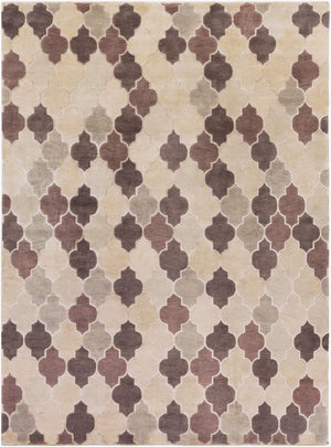 Surya Mugal Handmade 2'6" X 10' Wool Rug - Timeless Elegance, Soft Underfoot, Durable, Perfect For Any Space Taupe Wool,Viscose In8616-811