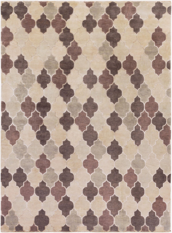 Surya Mugal Handmade 2'6" X 10' Wool Rug - Timeless Elegance, Soft Underfoot, Durable, Perfect For Any Space Taupe Wool,Viscose In8616-811