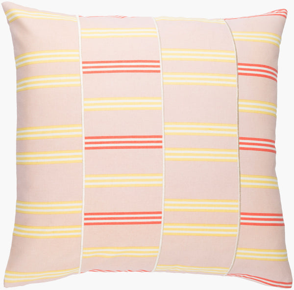 Surya Lina 18” Modern Cotton Accent Pillow - Stylish Home Decor Essential For Comfort & Elegance Pale Pink Cotton,Cotton Ina004-1818d