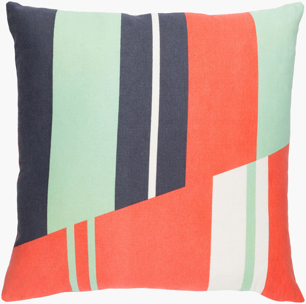 Surya Lina 18” Modern Cotton Accent Pillow - Stylish Home Decor Essential For Comfort & Elegance Coral Cotton,Cotton Ina007-2020p