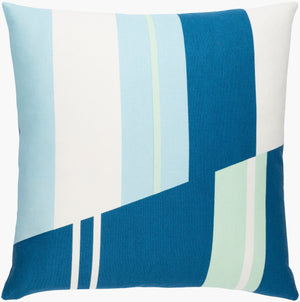 Surya Lina 18” Modern Cotton Accent Pillow - Stylish Home Decor Essential For Comfort & Elegance Blue Cotton,Cotton Ina009-2020