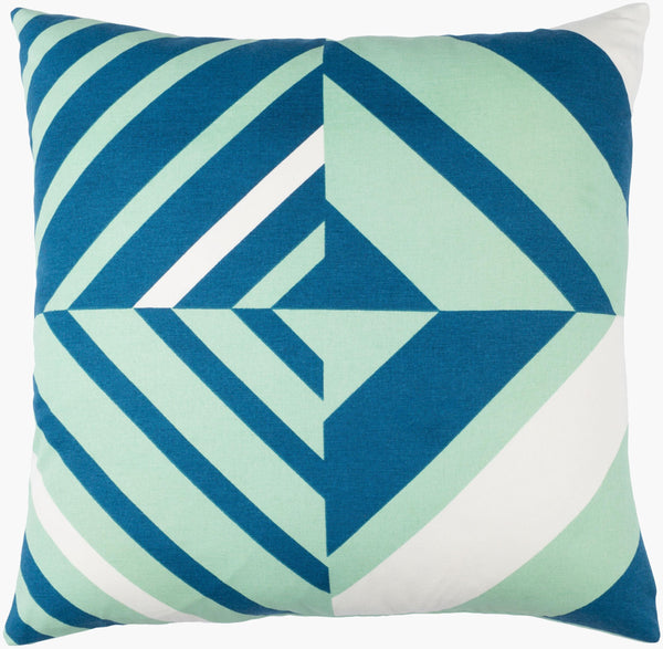 Surya Lina 18” Modern Cotton Accent Pillow - Stylish Home Decor Essential For Comfort & Elegance Green Cotton,Cotton Ina014-2020