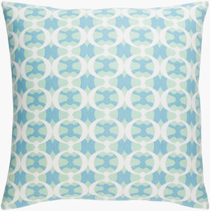 Surya Lina 18” Modern Cotton Accent Pillow - Stylish Home Decor Essential For Comfort & Elegance Light Green Cotton,Cotton Ina016-1818d