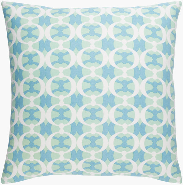 Surya Lina 18” Modern Cotton Accent Pillow - Stylish Home Decor Essential For Comfort & Elegance Light Green Cotton,Cotton Ina016-1818d