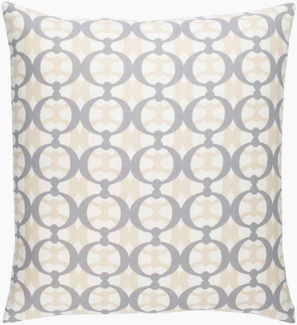 Surya Lina 18” Modern Cotton Accent Pillow - Stylish Home Decor Essential For Comfort & Elegance Gray Cotton,Cotton Ina018-1818