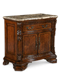 Old World Marble Top Nightstand