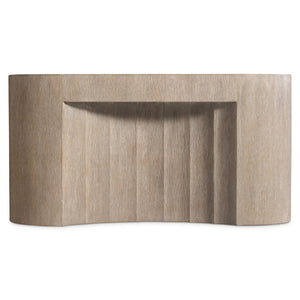 Bernhardt Bernhardt Loggia Cocktail Table With Fluted Column Base, Wire-Brush Oak Aria Finish, Casters 345013