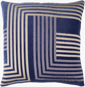 Surya Intermezzo 18" Velvet Accent Pillow - Luxurious Cotton Decor For A Modern Touch In Any Space Navy Cotton,Cotton Ine003-2020p