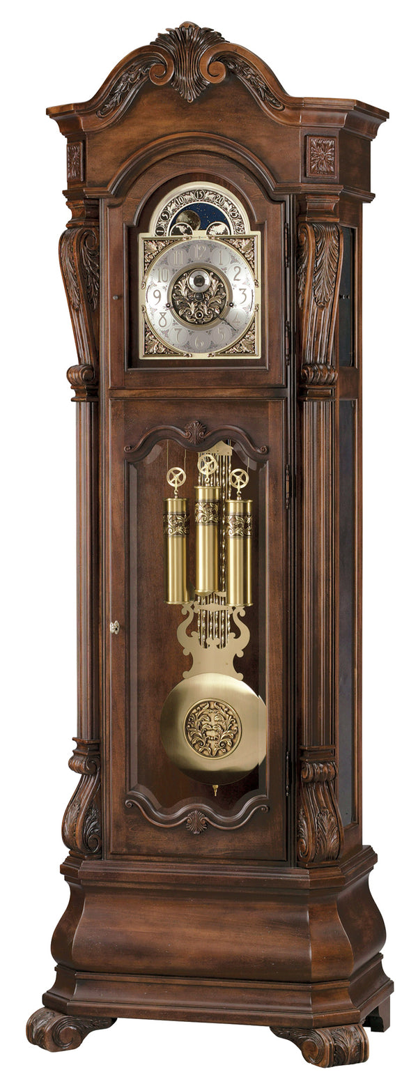 Hekman Furniture 611025 Hamlin Grandfather Clock - Heirloom-quality Cherry Wood Design With Triple-chime Movement Rustic Cherry Hamlin Grandfather Clock 611025