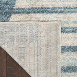 Nourison Astra Machine Washable ASW03 Machine Made Power-loomed Borderless Design Indoor Only Mid-Century Modern Scandinavian Rug Blue, Blue 100% Polyester 99446988409